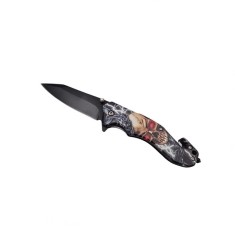 Briceag semi-automat, IdeallStore&reg;, Skull Head, dispozitiv spart geam, 20 cm