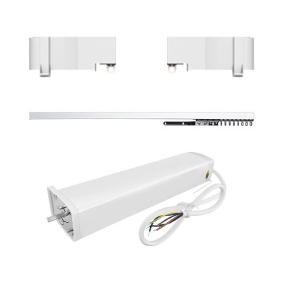 Set Motor LUXION + Sina Draperie cu Deschiere Tip Cortina, Lungime 4M, Control Telefon SmartElectro IntelligentHouse foto