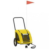 Cumpara ieftin Remorca de bicicleta animale companie galben textil oxford/fier