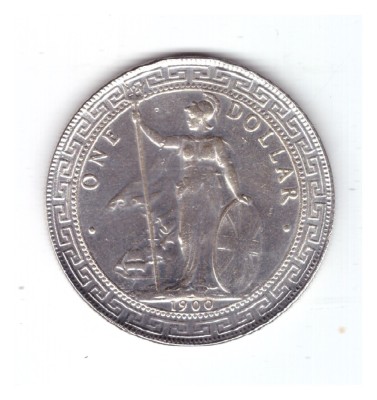 Moneda Marea Britanie 1 dollar/dolar 1900 REPLICA, stare buna foto
