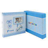 Album foto baby milo personalizabil 200 poze format 10-15 cm cutie culoare albastru, ProCart
