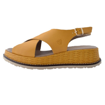 Sandale de damă, din piele naturală, marca Yokono, Quios-10-08-150, galben foto