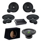 Pachet Difuzoare Auto cu subwoofer Volkswagen Passat B6 2005-2010 Deaf Bonce Hannibal 1000 W