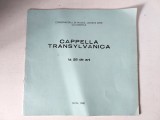 Cappella Transylvanica la 25 de ani, Aprilie 1980, Conservatorul Cluj, brosura