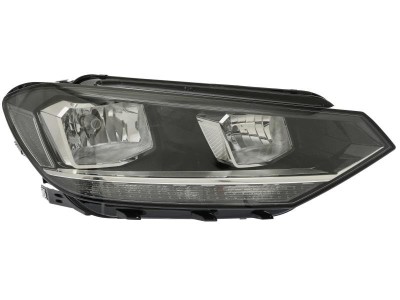 Far VW Touran (5t), 05.2015-, partea Dreapta, tip bec H7+H7+PWY24W+W21W; electric; cu motor, DEPO foto