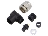Conector M9 mufă mamă aurit 125V IP67 3 PIN