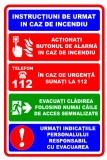 Semn pentru instructiuni de urmat in caz de incendiu