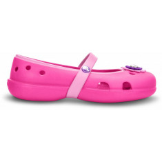 Balerini Crocs Kids&#039; Keeley Petal Charm Flat Roz - Neon Magenta/Carnation