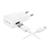 Incarcator Retea cu cablu MicroUSB Samsung Galaxy Grand Neo I9060 Duos, ETAOU83EWE + ECB-DU4AWE, 1 X USB, Alb