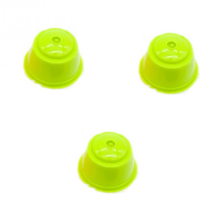 Set 3 Capsule cafea, reutilizabila, reincarcabila, compatibil Dolce Gusto, verde deschis