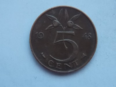 5 CENT 1948 OLANDA foto