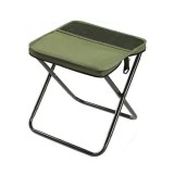 Scaun Taburet Pliabil pentru Camping, pentru Adulti, Scaun Portabil, Pescuit, din Panza Oxford si Cadru Metalic, Mare 31 x 29 x 25 cm, Verde