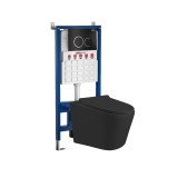 Set rezervor WC Leziter Roya Ride 082B, Montat pe Perete, HDPE, Volum 6-9L, Dimensiuni 500x120x1140mm