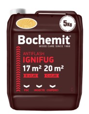 Solutie ignifugare lemn BOCHEMIT ANTIFLASH 5KG TRANSPARENT, B-s1 d0, C-s1 d0