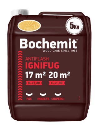 Solutie ignifugare lemn Bochemit Antiflash 5kg transparent B-s1 d0,C-s1 d0 foto