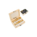 Set 12 freze lemn profesionale pentru freza, oberfreza prindere 8 mm, Powermat