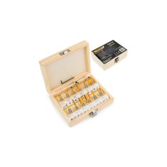 Set 12 freze lemn profesionale pentru freza, oberfreza prindere 8 mm, Powermat