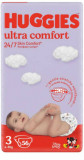 Cumpara ieftin Scutece Huggies, Ultra Comfort Jumbo, Nr 3, 4-9 kg, 56 buc