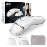 Epilator IPL Braun Silk-expert PRO 3 PL3230 Senzor automat &amp;amp; continuu Skin pro, 300.000 impulsuri, 3 niveluri de intensitate, 100 de impulsuri pe