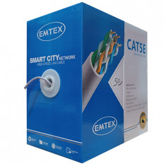 CABLU UTP CAT5E CUPRU 25AWG 0.45MM 305M EMTEX