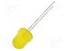 Dioda LED, 8mm, galbena, 350mcd, 20mA, 1,6...2,4V, LUCKYLIGHT - 803YD2C-1B