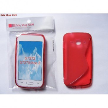 HUSA SILICON S-LINE SAM GALAXY ACE 3 S7270 ROSU foto