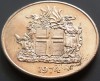 Moneda 10 KRONUR / COROANE - ISLANDA, anul 1974 *cod 118 A = A.UNC, Europa