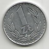 No(3) moneda-Polonia ,1 Zlot 1983, Asia, Aluminiu