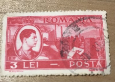 (FAV) Timbre Regele Mihai 3 lei Resita foto
