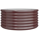 Cumpara ieftin Jardiniera gradina maro 80x80x36 cm otel galvanizat