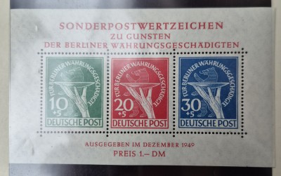 Germania 1949, Berlin, Block Mi Bl1 - mint 2500, MNH** foto