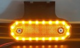 Lampa Laterala LED Galbena 12/24V, 20 LED, 115mm x 40mm, Omologare E9
