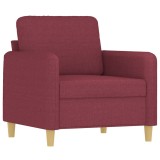 Cumpara ieftin Fotoliu canapea, rosu vin, 60 cm, material textil