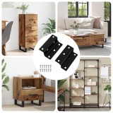 vidaXL Hinge 2 pcs Negru 38 x 17 x 60 mm Fier 864668