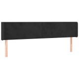 Cumpara ieftin Tablie de pat cu aripioare negru 203x16x78/88 cm catifea