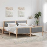 Cumpara ieftin Cadru de pat Maro si gri deschis 180 x 200 cm Lemn masiv de pin