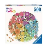 Cumpara ieftin Puzzle Ravensburger cerc - Flori, 500 piese