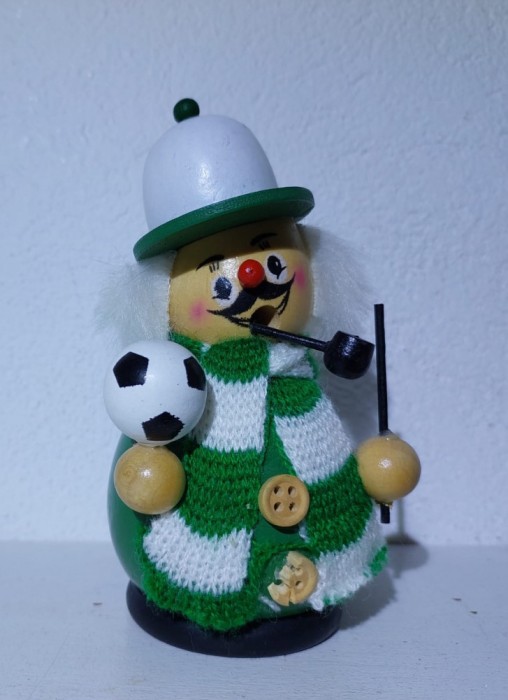 #Figurina de lemn fotbalist afumator aromatizator Holzkunst Sigro Collection