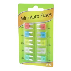 Set 10 sigurante auto, mini, 9.1x3.8x15.3mm