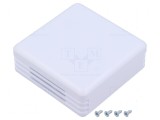Carcasă alarmă ABS alb rece 71mm x 71mm x 27mm