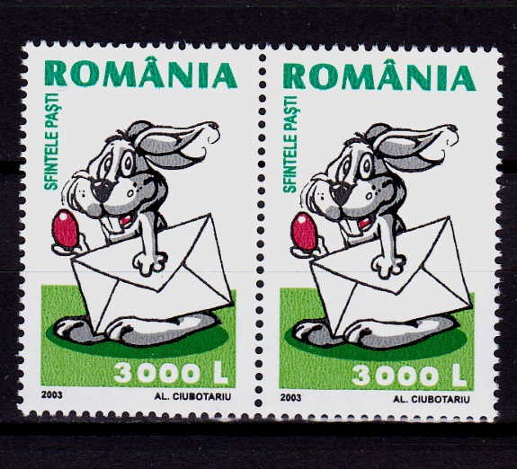 RO 2003 ,LP 1609 ,&quot;Sfintele Pasti&quot;, serie pereche H , MNH