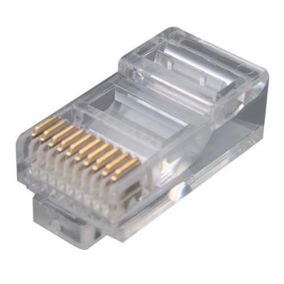 Mufa RJ50 tata 10 pini 10p10c pe cablu IDC de crimpat ENCITECH RJ48-10P10CR foto