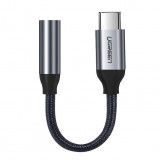 Adaptor Pentru Căști Ugreen Cu Mini Mufă De 3,5 Mm La USB Tip C 10 Cm Gri (30632) 30632-UGREEN