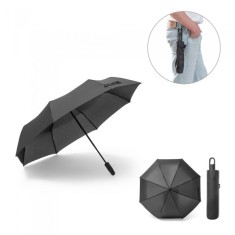 Umbrela din Pongee, Deschidere si Inchidere Automata, 25 cm, Negru