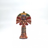 arta primitiva folk fluier din lut statueta mexicana maya ceramica 24 cm