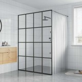 Paravan duș walk-in, 140x195 cm, sticlă securizată transparentă