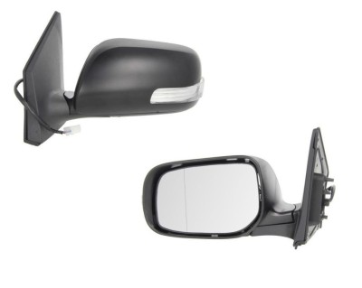 Oglinda exterioara Toyota Corolla (E14) 06.2010-2012 Partea Stanga Crom Asferica Electrica Fara Incalzire, cu 5 pini, cu semnalizare, conector rectan foto