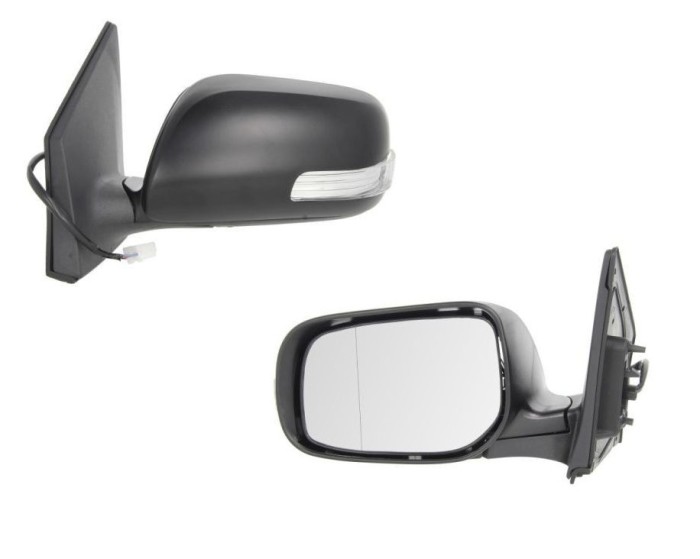 Oglinda exterioara Toyota Corolla (E14) 06.2010-2012 Partea Stanga Crom Asferica Electrica Fara Incalzire, cu 5 pini, cu semnalizare, conector rectan