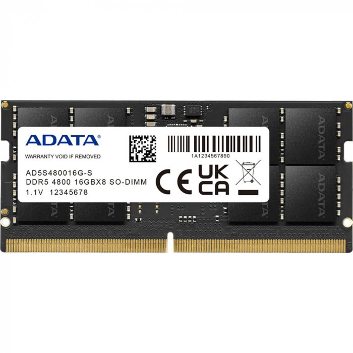 Memorie RAM laptop Adata sodimm 16gb 4800mhz ad5s480016g-s