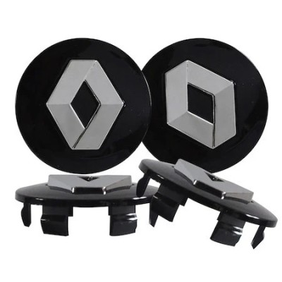 Set 4 capacele roti 57 mm Renault, pentru jante aliaj, Negru Renaultczarne57 foto